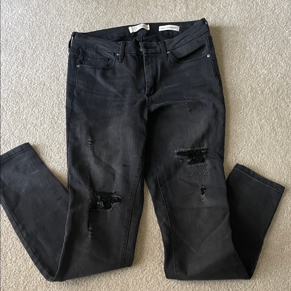 Jessica Simpson Distressed Uptown Highrise Skinny Jeans Size 27